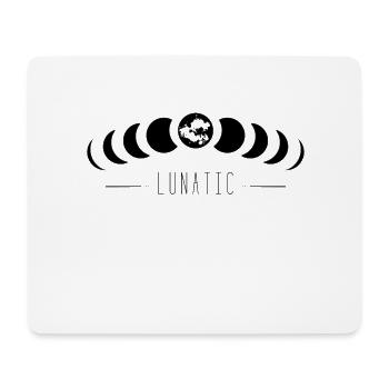 Lunatic - Mond Moon Design Shirt - Mousepad (Querformat) - Weiß - Vorne