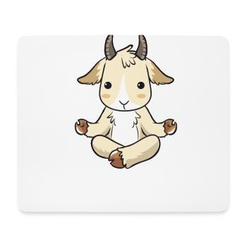 Yoga Ziege Ziegen Ziegenbock Goat Geschenk - Mousepad (Querformat) - Weiß - Vorne