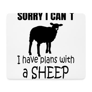 SHEEP: plans with a Sheep - Mousepad (Querformat) - Weiß - Vorne