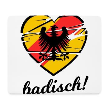 Ein Herz für Badische - Mousepad (Querformat) - Weiß - Vorne
