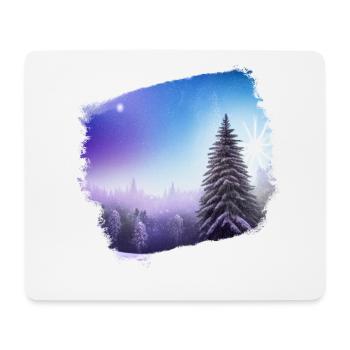 Winterlandschaft - Mousepad (Querformat) - Weiß - Vorne