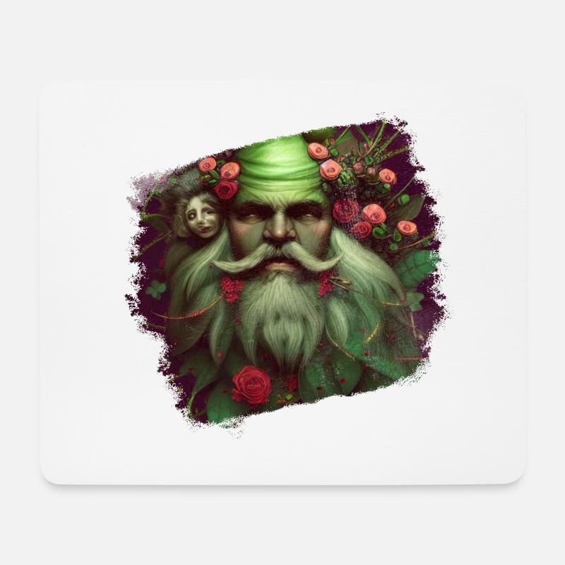 Fantasy Mann - Mousepad (Querformat) - Weiß