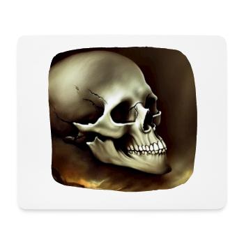 Totenkopf für Rocker - Mousepad (Querformat) - Weiß - Vorne