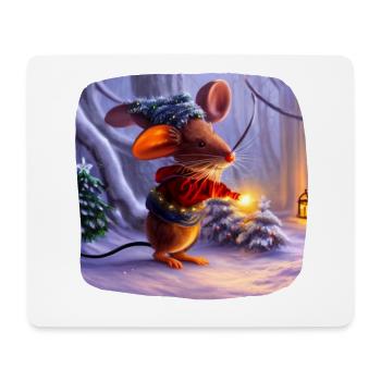Christmas motif mouse - Mouse Pad (horizontal) - white - Front