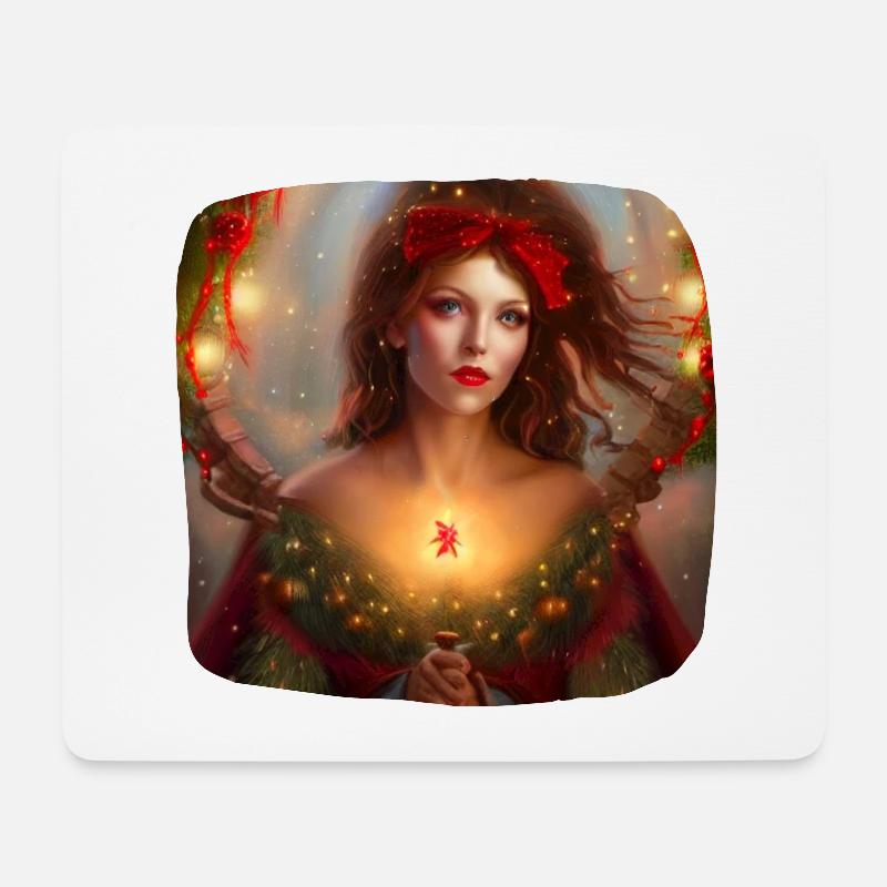 Weihnachtsfrau - Mousepad (Querformat) - Weiß