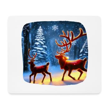 Renne - Tapis de souris (format paysage) - blanc - Devant