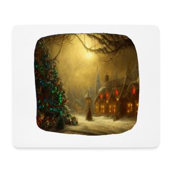 Village de Noël - Tapis de souris (format paysage) - blanc - Devant