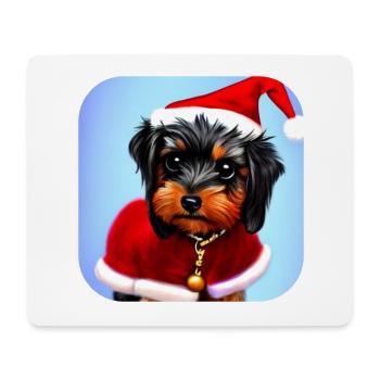 Yorkshire Terrier Chiot - Tapis de souris (format paysage) - blanc - Devant
