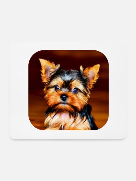 Yorkshire Terrier Puppy - Mouse Pad (horizontal) - white