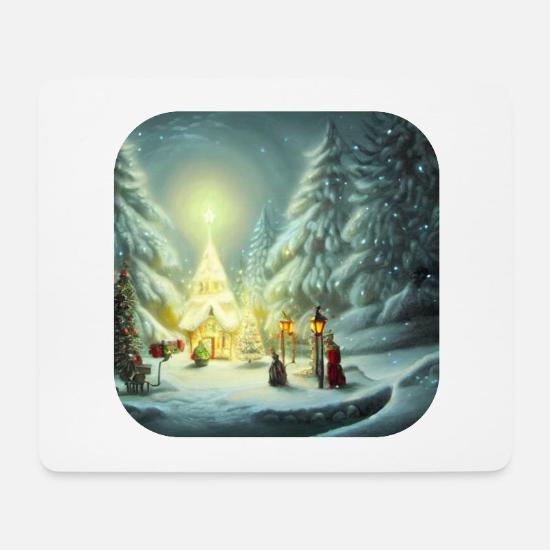 Weihnachtsmotiv - Mousepad (Querformat) - Weiß