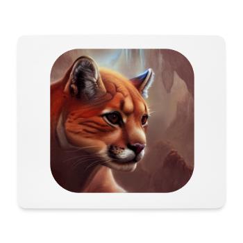 Chat sauvage - Tapis de souris (format paysage) - blanc - Devant