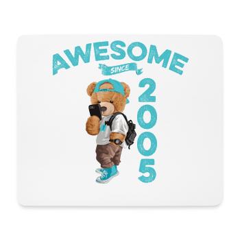 2005 Birthday Teddy Bear Awesome since - Mouse Pad (horizontal) - white - Front