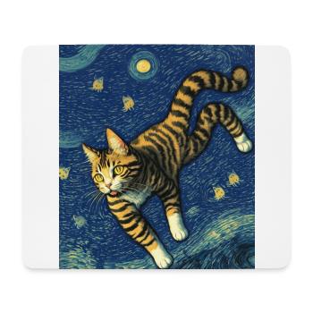 Surreal Impressionistic Cat Impressionism Cats Ar - Mouse Pad (horizontal) - white - Front