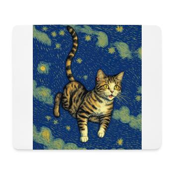 Surreale impressionistische Katze Impressionismus Katzen Ar - Mousepad (Querformat) - Weiß - Vorne