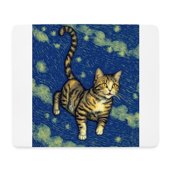 Surreale impressionistische Katze Impressionismus Katzen Ar - Mousepad (Querformat) - Weiß - Vorne