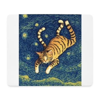 Surreale impressionistische Katze Impressionismus Katzen Ar - Mousepad (Querformat) - Weiß - Vorne