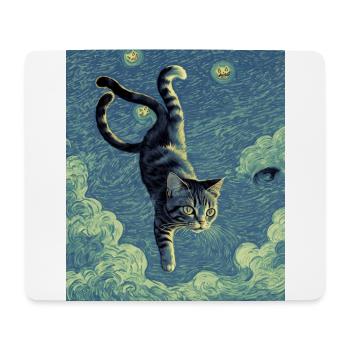 Surréaliste Impressionniste Chat Impressionnisme Chats Ar - Tapis de souris (format paysage) - blanc - Devant