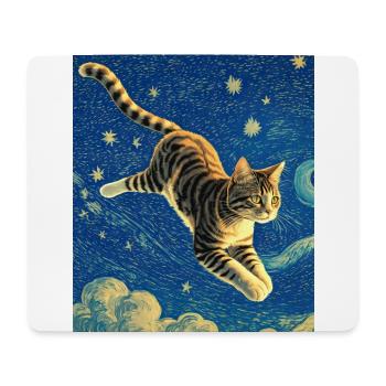 Surreale impressionistische Katze Impressionismus Katzen Ar - Mousepad (Querformat) - Weiß - Vorne