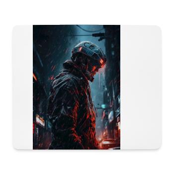 Neon Cyber Future Warrior #4 - Mousepad (Querformat) - Weiß - Vorne