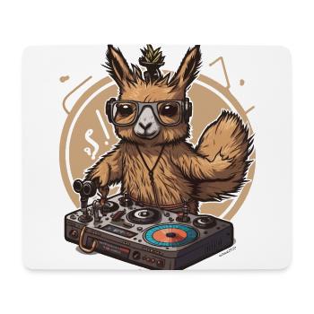 Lama-Beats - Mousepad (Querformat) - Weiß - Vorne