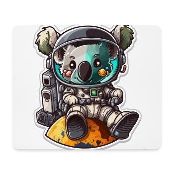 Koalas im Weltraum - Mousepad (Querformat) - Weiß - Vorne