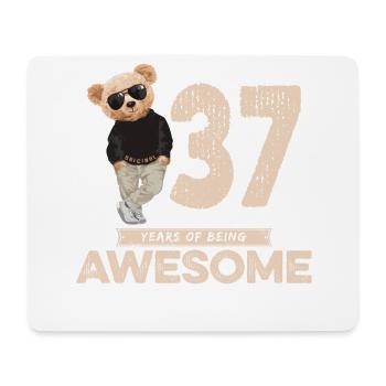37 Years of being Awesome Teddy Bear - Mousepad (Querformat) - Weiß - Vorne