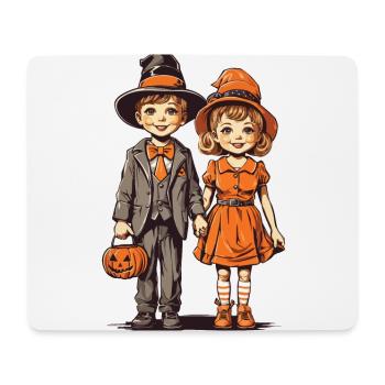 Retro Halloween Trick or Treat Kinder Design - Mousepad (Querformat) - Weiß - Vorne