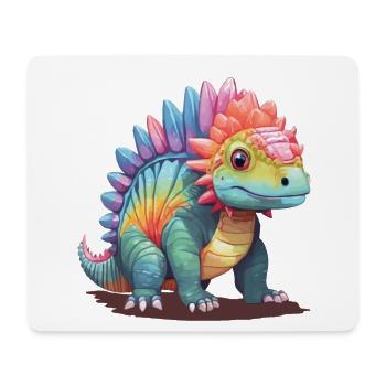 Pastel Stegosaurus Dinosaur for Kids - Mouse Pad (horizontal) - white - Front
