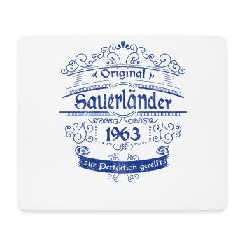 1963 Geburtstag Sauerländer Original Whiskey blau - Mousepad (Querformat) - Weiß - Vorne
