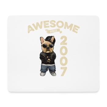 2007 Anniversaire Génial depuis Cool Dog - Tapis de souris (format paysage) - blanc - Devant