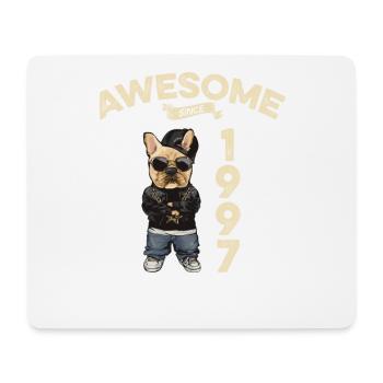 1997 Anniversaire Génial depuis Cool Dog - Tapis de souris (format paysage) - blanc - Devant