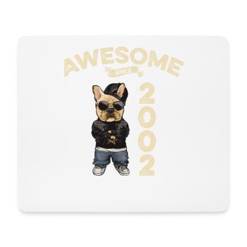 2002 Anniversaire Génial depuis Cool Dog - Tapis de souris (format paysage) - blanc - Devant