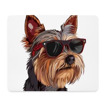 Yorkshire Terrier Sunglasses - Mouse Pad (horizontal) - white - Front
