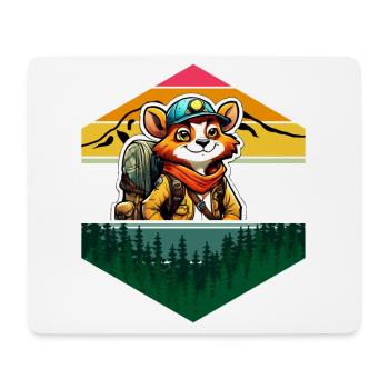Red Panda Comic Adventure Forest Mountains - Mouse Pad (horizontal) - white - Front