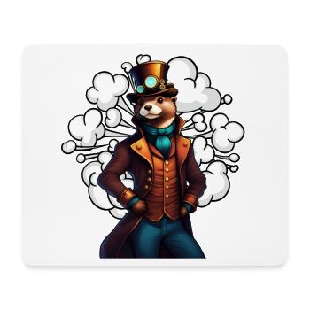 Erfindergeist Otter Steampunk Technikotter - Mousepad (Querformat) - Weiß - Vorne
