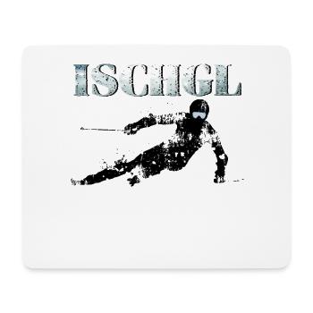 Ischgl Profi-Skifahrer, Ski-Snowboard Ischgl Pro - Mousepad (Querformat) - Weiß - Vorne