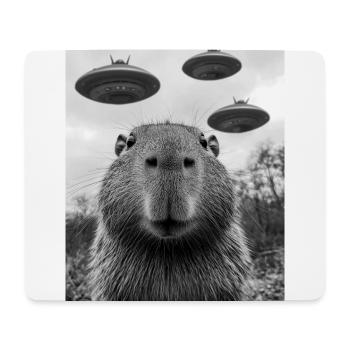 Capybara UFO Aliens - Mouse Pad (horizontal) - white - Front
