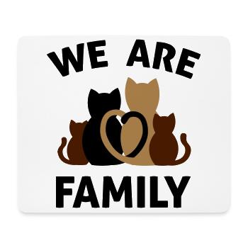 Nous sommes une famille - famille de chats - Tapis de souris (format paysage) - blanc - Devant