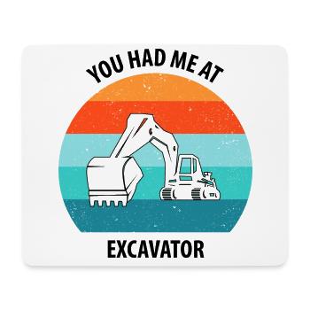 Excavatrice Conducteur d’excavatrice Camion d’excavatrice - Tapis de souris (format paysage) - blanc - Devant