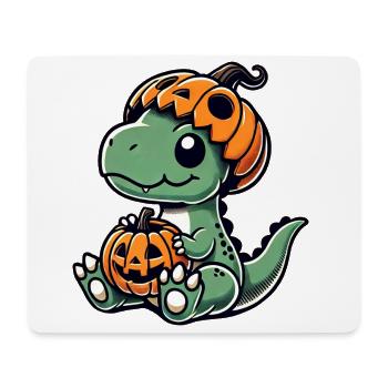 Süßer Halloween Dino T-Rex Cartoon Kürbis - Mousepad (Querformat) - Weiß - Vorne