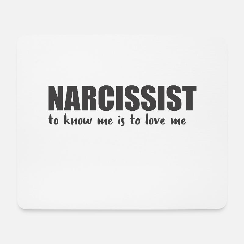 Narcissist - Mouse Pad (horizontal) - white