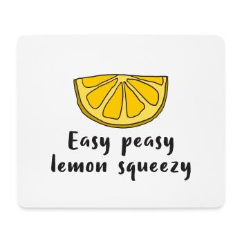 Lemon Zitrone Easy peasy lemon squeezy - Mousepad (Querformat) - Weiß - Vorne