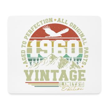 1960 ' s Vintage Vintage Rétro Cadeau d’anniversaire - Tapis de souris (format paysage) - blanc - Devant