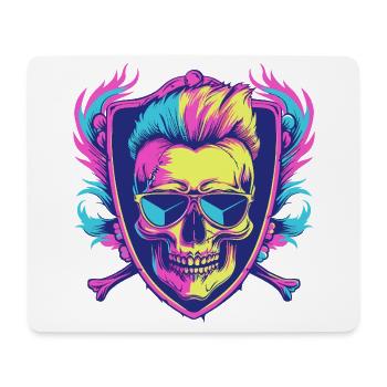 Punker Skelett Party - Mousepad (Querformat) - Weiß - Vorne