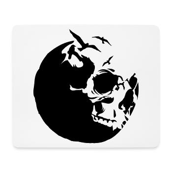 killing moon skull mond - Mouse Pad (horizontal) - white - Front