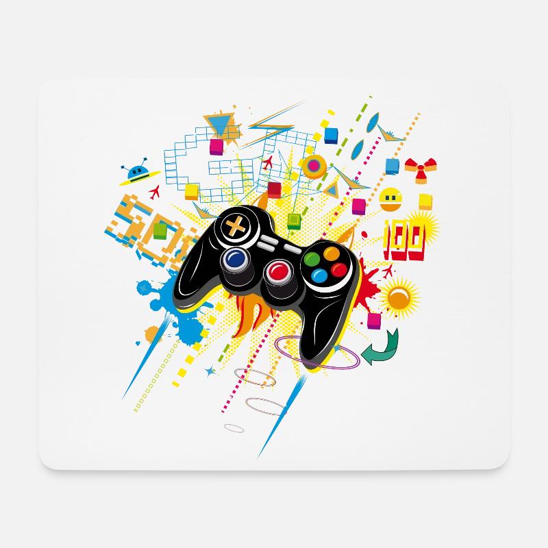 Gamepad Video Games - Mouse Pad (horizontal) - white