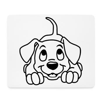 Ein kleiner Welpe - Mousepad (Querformat) - Weiß - Vorne