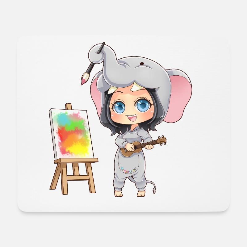 MOSBIES elephant teacher kindergarten gift - Mouse Pad (horizontal) - white