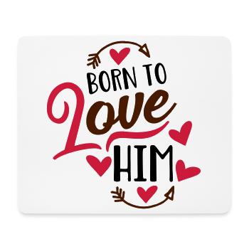 amour - Tapis de souris (format paysage) - blanc - Devant