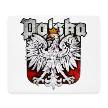 Pologne - Polska - Aigle - Édition Argent - Tapis de souris (format paysage) - blanc - Devant